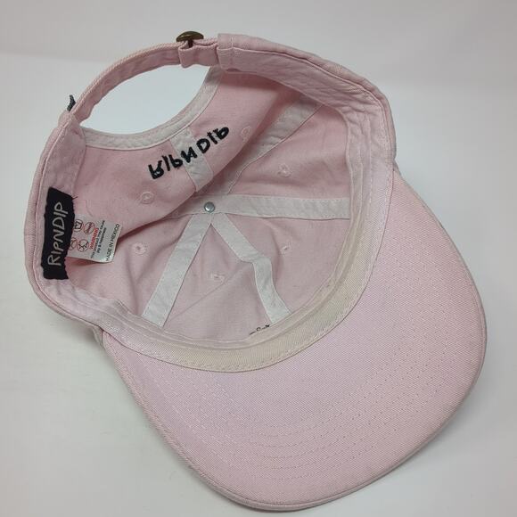 RIPNDIP Lord Nermal Slideback Hat Pink Embroidered Cat Logo Adjustable - Picture 7 of 9